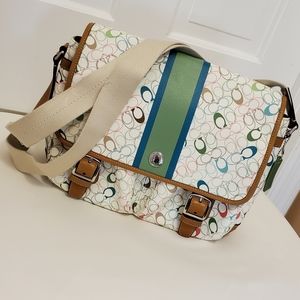 Coach Heritage Stripe Multicolored Messeng…